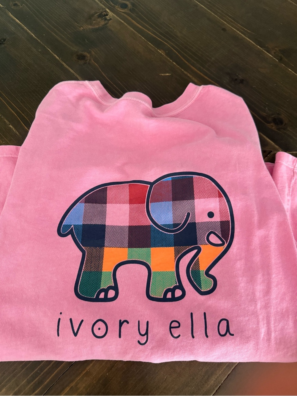 Ivory Ella Pink Plaid Long Sleeve Shirt Size Large